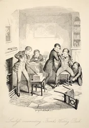Lawleys che Decorano la Scrivania di Frank, da Frank Fairlegh o Scene dalla Vita di un Allievo Privato, pub. c.1870